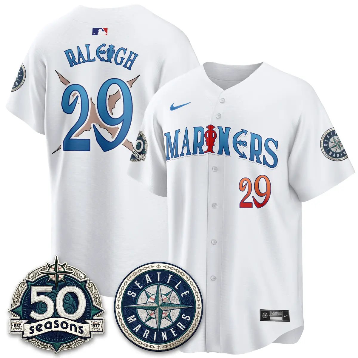 Men Seattle Mariners x Japanese Cartoon Vapor Limited Jersey - Stitched