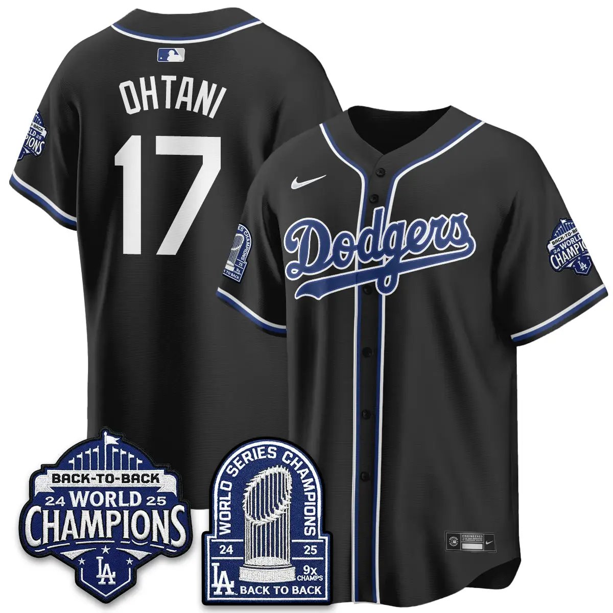 Men Los Angeles Dodgers 2026 Black Out Style Vapor Limited Jersey - B2B Champs - All Stitched