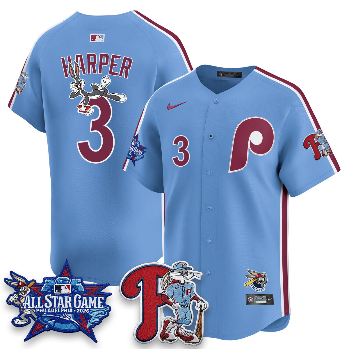 Men Philadelphia Phillies x Bunny Vapor Premier Limited Jersey - Stitched