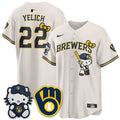 Men Milwaukee Brewers Meow KT Night Vapor Limited Jersey - All Stitched