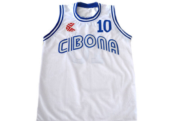 Drazen Petrovic Jersey #4 Sibenka Croatia Basketball White