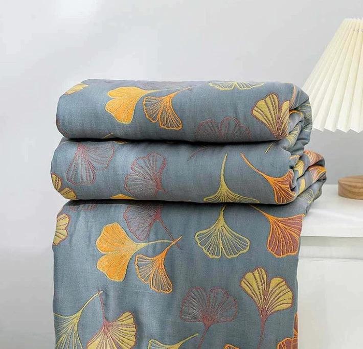 Ginkgo Leaf Throw Blanket