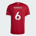 Liverpool 2025-26 KERKEZ 6 Home Jersey – Red