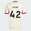Liverpool 2025-26 NYONI 42 Away Jersey – Cream