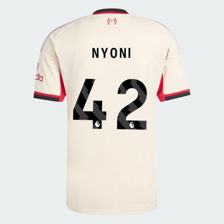 Liverpool 2025-26 NYONI 42 Away Jersey – Cream