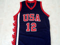 Ray Allen Jersey #12 Team USA Basketball Navy Blue