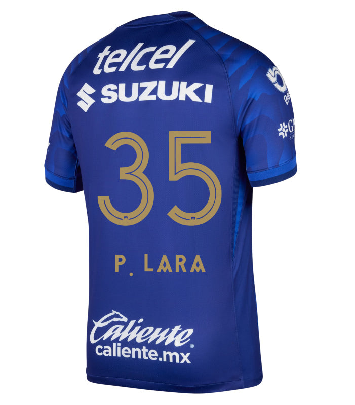 Pumas UNAM 2025-26 P. LARA 35 Away Jersey – Azul Marino