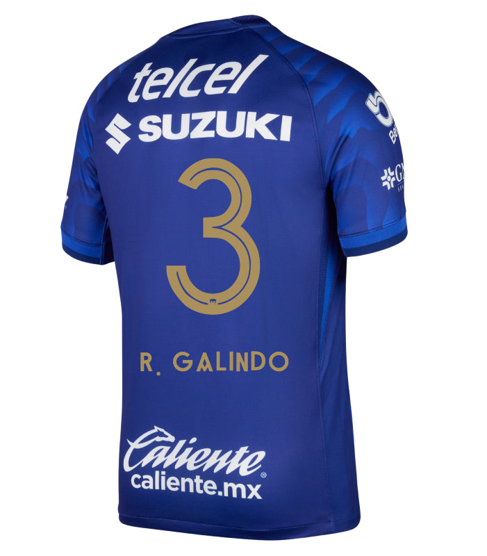 Pumas UNAM 2025-26 R. GALINDO 3 Away Jersey – Azul Marino