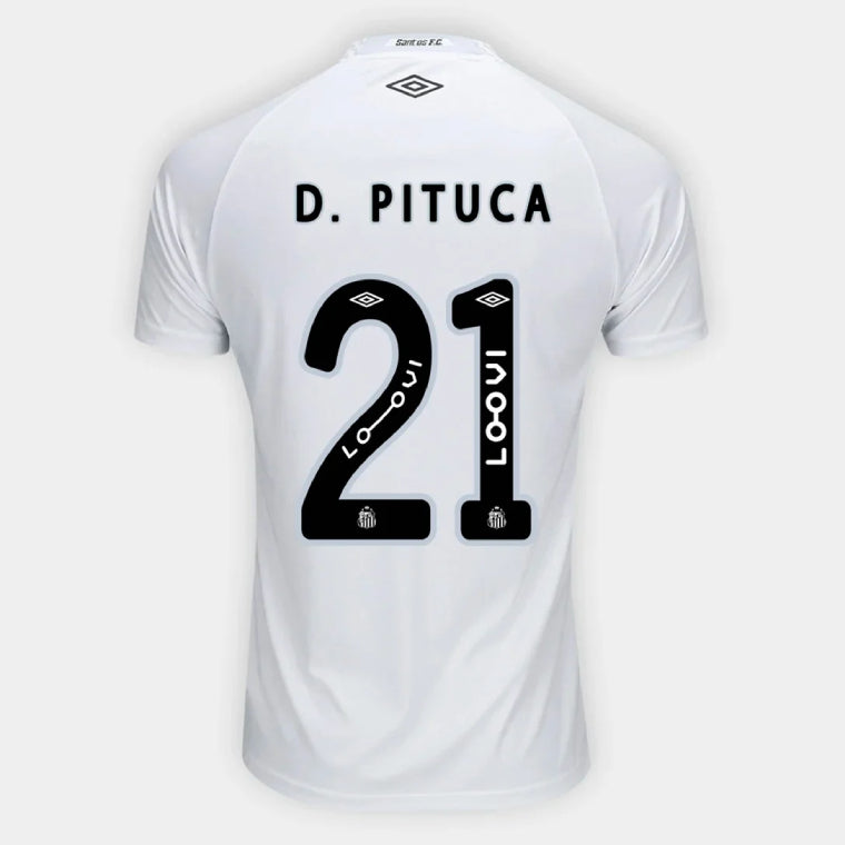 Santos FC D. PITUCA 21 Home 2025-26 Jersey – White